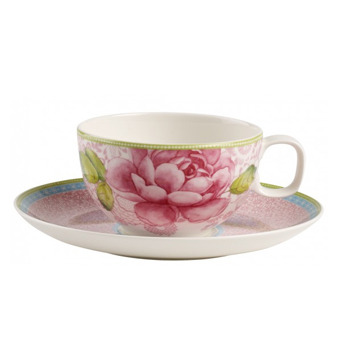 [해외]빌레로이앤보흐 로즈 코티지 티 컵 쏘서 세트 핑크 villeroy-boch  Rose Cottage Tea Cup &amp; Saucer Set : Pink