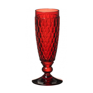 [해외]빌레로이앤보흐 보스턴 칼라드 샴페인 풀릇 레드  villeroy-boch Boston Colored Champagne Flute, Red 6 1/2 in 